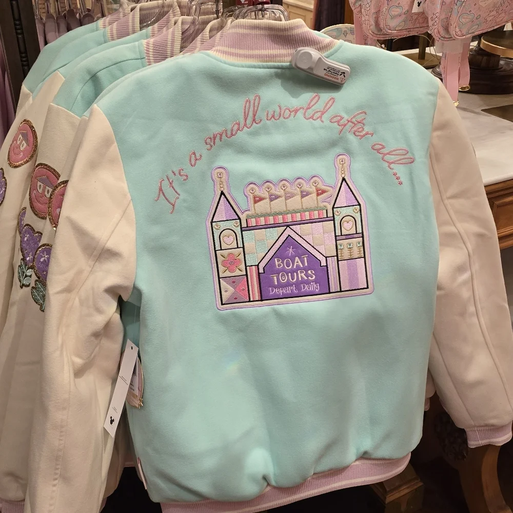 New Stoney Clover Lane Small World Varsity Jacket Coat Disney Embroidery Patch - Picture 7 of 10
